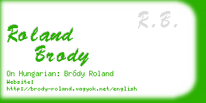 roland brody business card